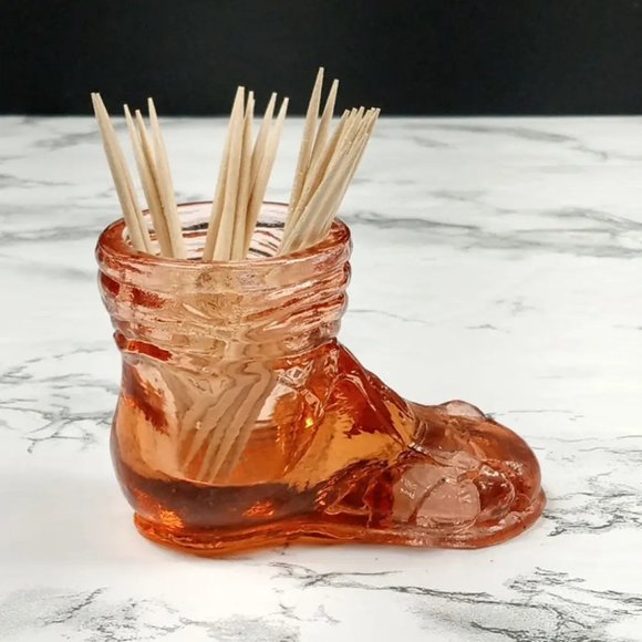 Degenhart Glass Hobo Boot Trinket Paperweight Toothpick Vtg - Picture 9 of 9